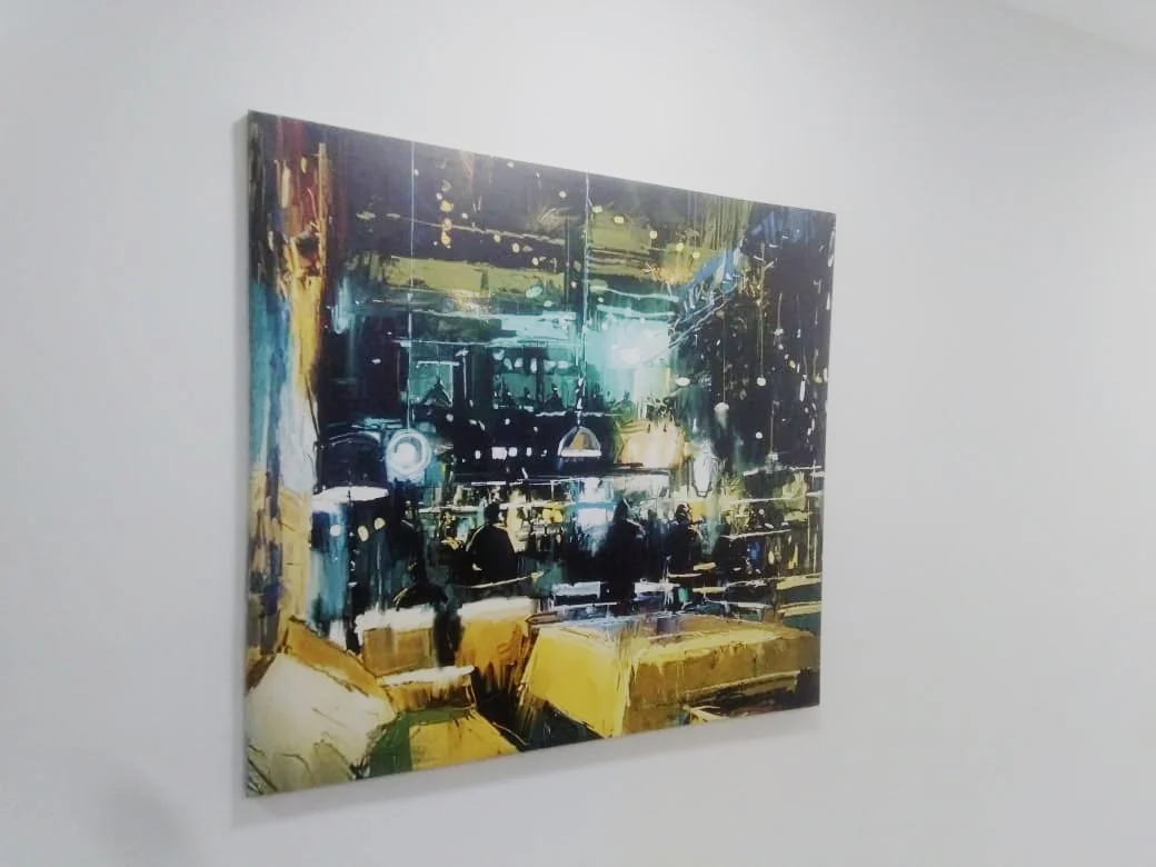 Artwork installation at Bliss HQ, view 4