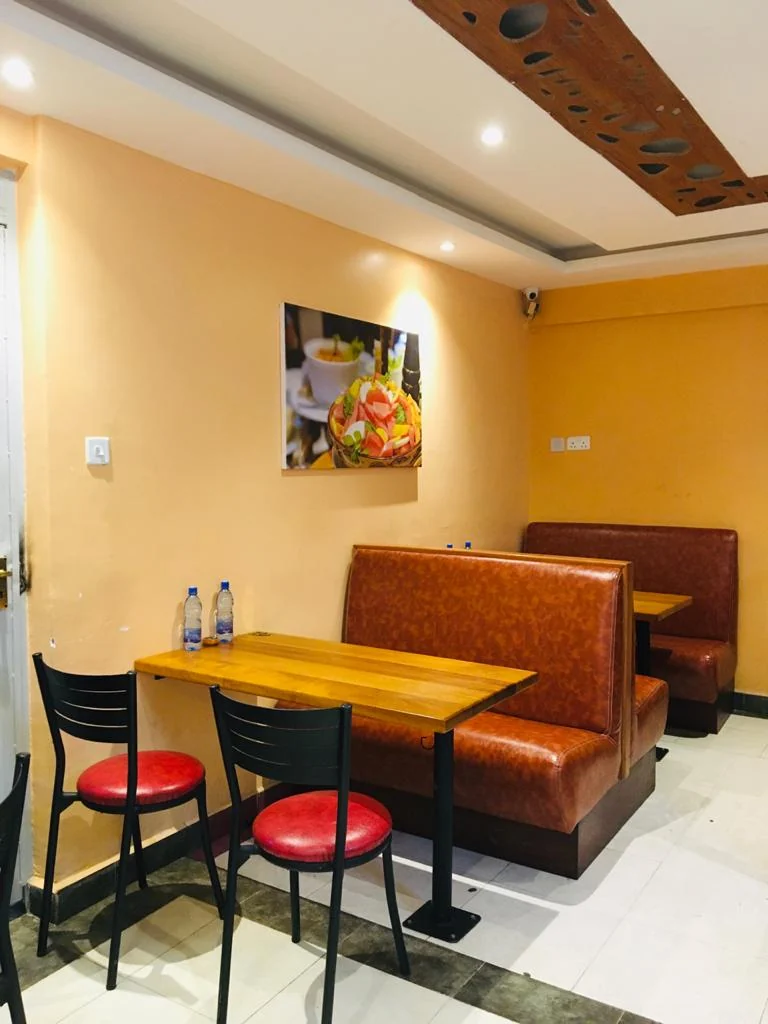 Artwork installation at Eastleigh Restaurant, view 1