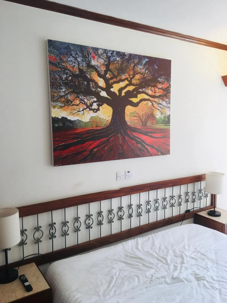 Artwork installation at Hotel Boulevard, view 4