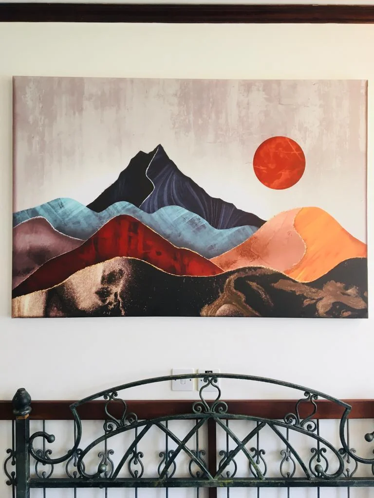 Artwork installation at Hotel Boulevard, view 6