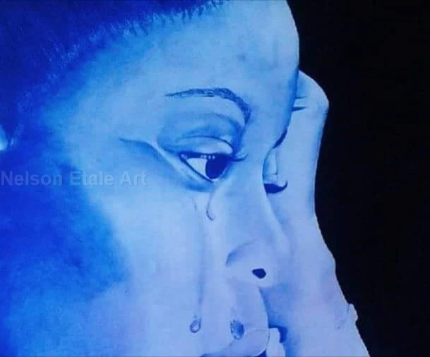 Ballpen Portrait: Sad Heartbreak